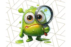 Slime Monster Clipart, Colorful Goo Graphics Png Product Image 3