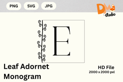 Leaf Adorned Monogram - Botanical Alphabet Letters Product Image 1