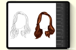 Procreate Hairstyle Stamps | Procreate Brush | Face Product Image 6