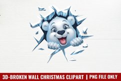 3D Broken Wal Christmas Clipart PNG Product Image 1