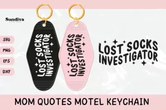 Mom Motel Keychain SVG | Lost Socks Investigator Product Image 1