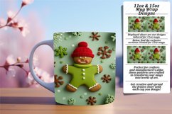 3D Christmas Gingerbread Wrap | 11oz/15oz Mug Design Product Image 1