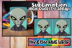 Space Intrigue UFO 11oz Mug Sublimation Wrap Product Image 1