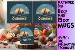 Retro Heatwave: Sublimation Mug Wrap Product Image 1