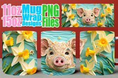 Vibrant 3D Easter Mug Design - 11oz 15oz, Joyful Celebration Product Image 1