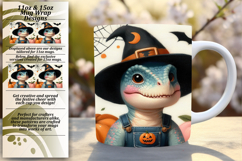 CHARMING 15oz PNG Mug Wrap , Halloween Dino Product Image 1