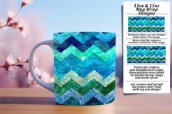 Glittery Colorful Stripe 11oz/15oz Mug Wrap Art Product Image 1
