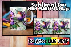 Cozy afternoons 11oz 15oz sublimation wrap, 3D Bird Product Image 1