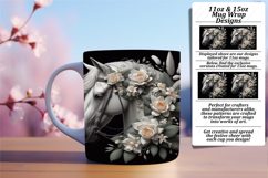 Sophisticated 15oz Mug Wrap Png Design , Horse Product Image 1