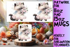 Whimsical Springtime Cat Sublimation Wrap - Colorful Charm Product Image 1