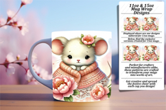 Funky 11oz Mug Wrap Png Artwork , Cute Animals Product Image 1