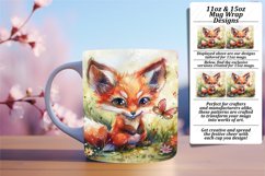 Watercolor Animal Flower Mug Wrap Art 11oz/15oz Product Image 1