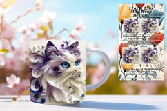 Cozy Cat Creations: Sublimation Cat Lover Mug - 3D Design Product Image 1