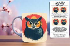 Vibrant Spring Owl Sublimation Design Product Image 1