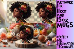 African Woman Chessboard Art Mug Wrap 11oz/15oz Product Image 1
