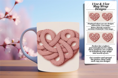 Trendy 11oz Mug Wrap Png Design , Flowers Heart Product Image 1