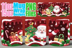 Timeless charm sublimation 11oz 15oz mug wrap, Santa Product Image 1