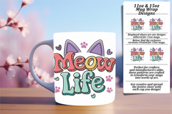 Lovely 11oz Mug Wrap Png Artwork , Cat Quote Product Image 1