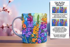 Mug Wrap Design 11oz/15oz Bright Floral Sublimation Product Image 1