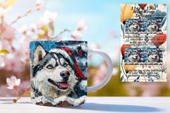 Festive Peeking Dog Mug Wrap Holiday Winter Sublimation Product Image 1