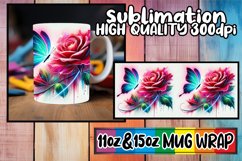 Sweet vibes 11oz 15oz sublimation wrap, Butterfly Product Image 1