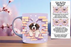 Classy 15oz Mug Wrap Png Design , Cute Dog Product Image 1
