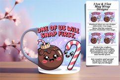 Classic 11oz Mug Wrap Png Design , Kawaii Food Product Image 1