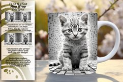 Adorable Feline Creations: Colorful Cat Mug Wrap Product Image 1