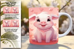 Colorful Pig Illustration Mug Design Product Image 1