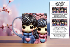 ELEGANT PNG for 15oz Mug Wrap , 3D Characters Product Image 1