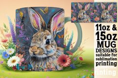 Whimsical Easter Rabbit Mug Art: Springtime Delight Product Image 1