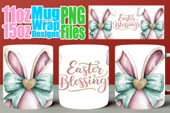 Unique flair 11oz 15oz mug wrap, Easter Bow Product Image 1
