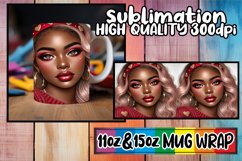 Inspired dreams sublimation mug wrap, Love Girl Product Image 1