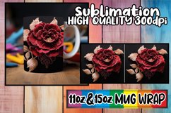 Botanical 3D Effect Mug Wrap - 11oz/15oz Sublimation Product Image 1