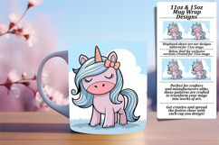 Happy 15oz Mug Wrap Png Template , Unicorn Product Image 1