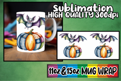 Unique adventures 11oz 15oz sublimation wrap, Pumpkin Waterc Product Image 1