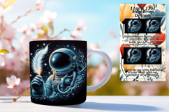 Artistic 11oz Mug Wrap Png Template , Astronaut Product Image 1