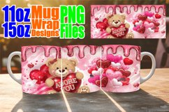Lovely moments sublimation mug wrap, Love Bear Product Image 1