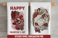 Happy Valentine's - Kitchen Towel Sublimation, Kitchen Towel Product Image 1