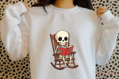 Skeleton Reading a Book PNG Sticker Sublimation Product Image 2