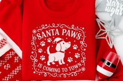 Santa Paws Is Coming To Town Svg, Funny Dog Christmas Svg. Product Image 4