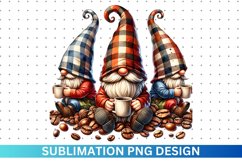 Coffee Gnome Sublimation - Clipart PNG Product Image 1