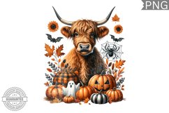 Halloween Cow Sublimation Design - High Quality 300 Dpi Product Image 1