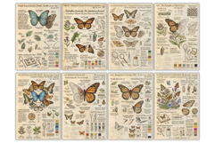 Butterflies Junk Journal Pages Product Image 5