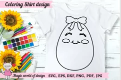 Easter egg Coloring Shirt Svg, Baby Gifts svg Product Image 1