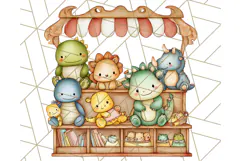 Cute Cartoon Dinosaur Clipart PNG, Prehistoric Animals PNG Product Image 3