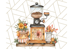 Whimsical Cottagecore Kitchen Clipart, Retro Coral PNG Decor Product Image 3