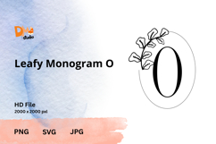 Minimalist Botanical Monogram Product Image 1