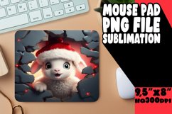 Winter Scene 3D Hole Mouse Pad Sublimation Product Image 1