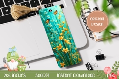 Yellow Flowers Bookmark, Butterfly Bookmark Printable Product Image 1